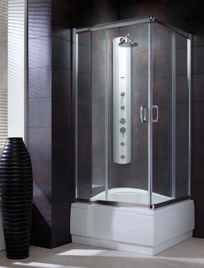 Radaway Premium Plus C 1700 kabina prysznicowa 90x90 cm kwadratowa chrom/szkło brązowe 30451-01-08N