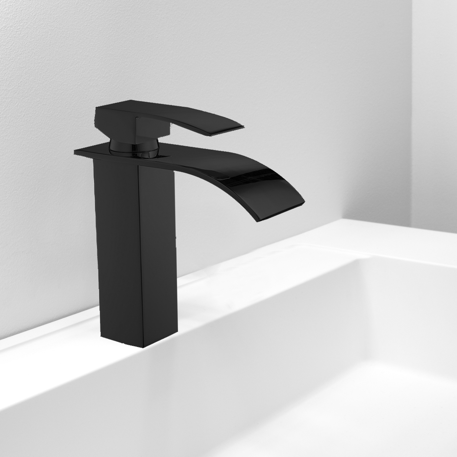YokaHome Niagara bateria umywalkowa stojąca czarna BU.NIAGARA24-BLK