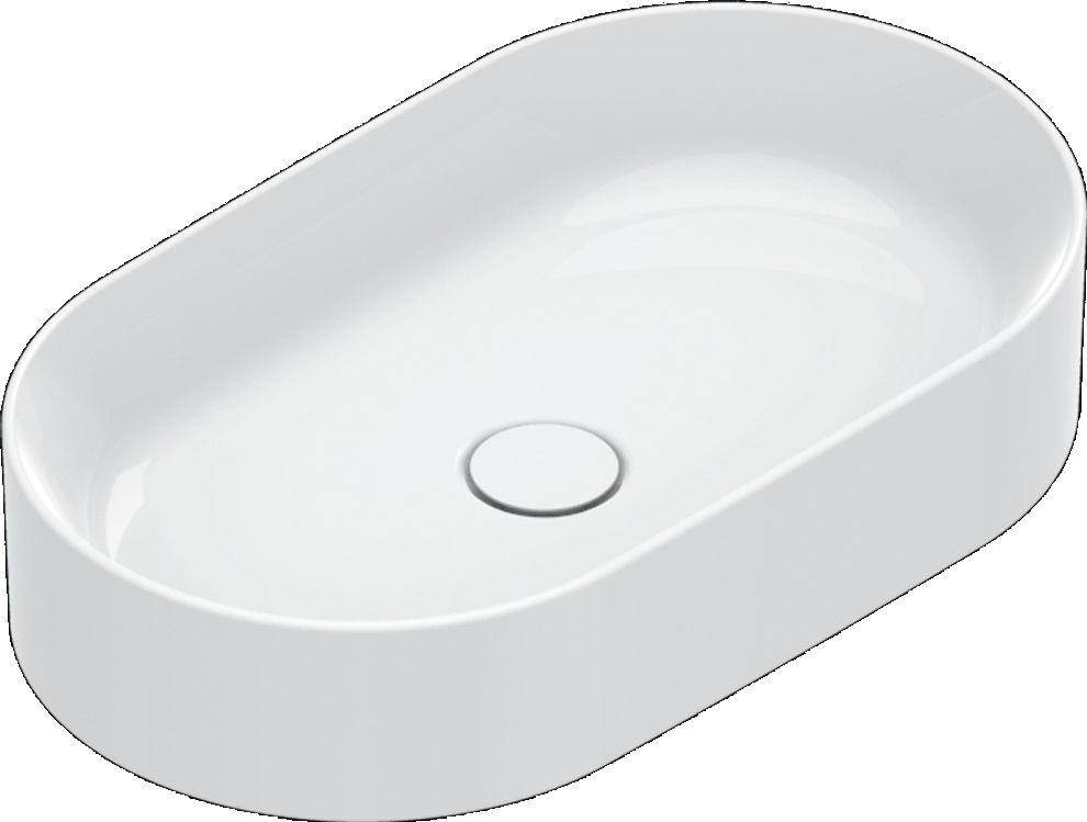 Catalano Zero umywalka 60x35 cm owalna nablatowa biała 0122600001