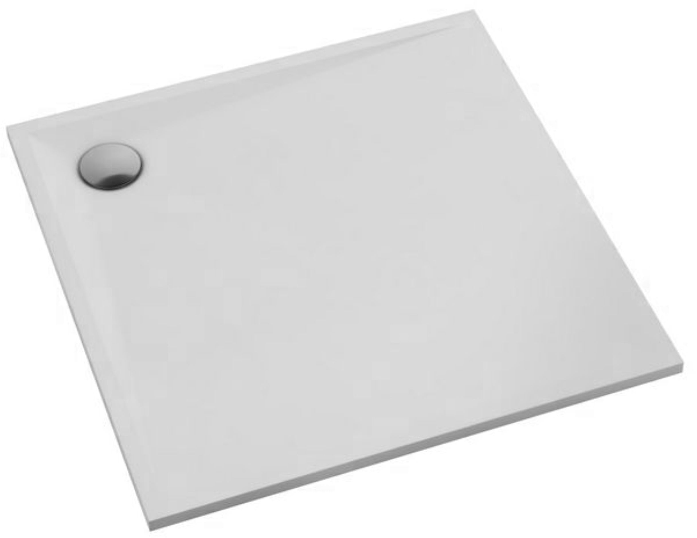 Schedpol Etrusco brodzik 90x90 cm kwadratowy kompozyt Stonicryl biały 3.461