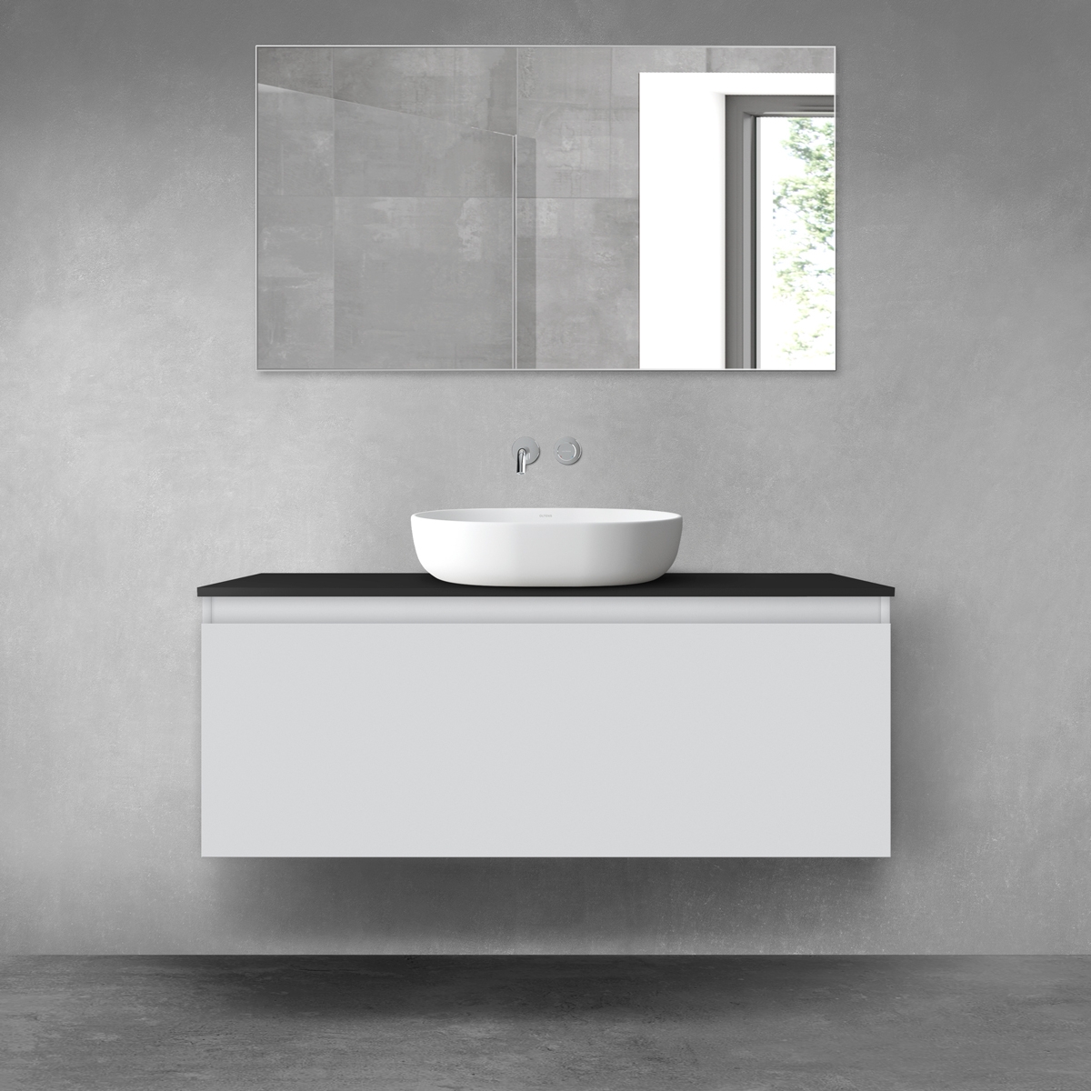 Oltens Vernal szafka 120 cm podumywalkowa wisząca szary mat 60016700 - Wysyłka w 24h