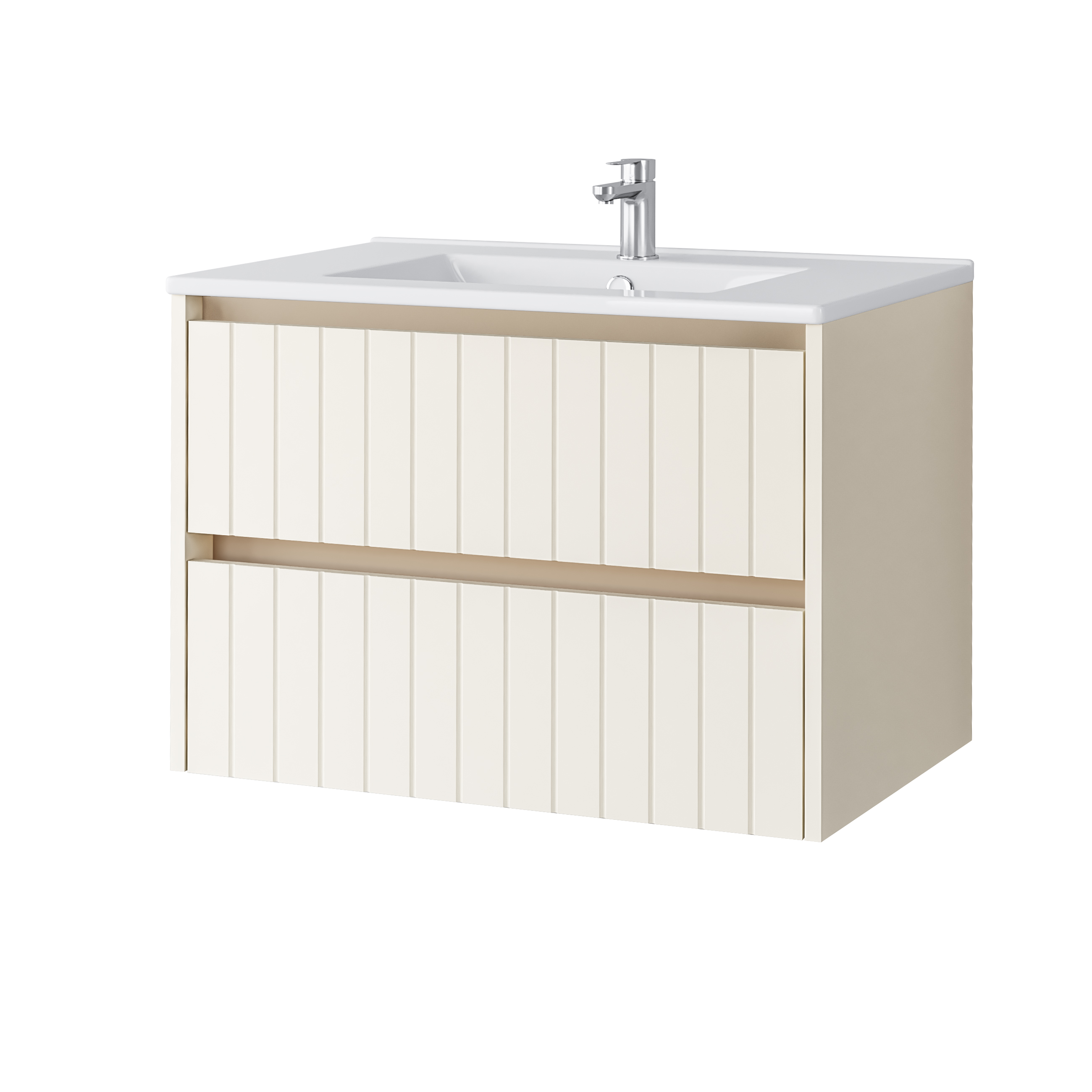 Uptrend Melito umywalka z szafką 70 cm almond mat 002-SU70-02+UP4530-700