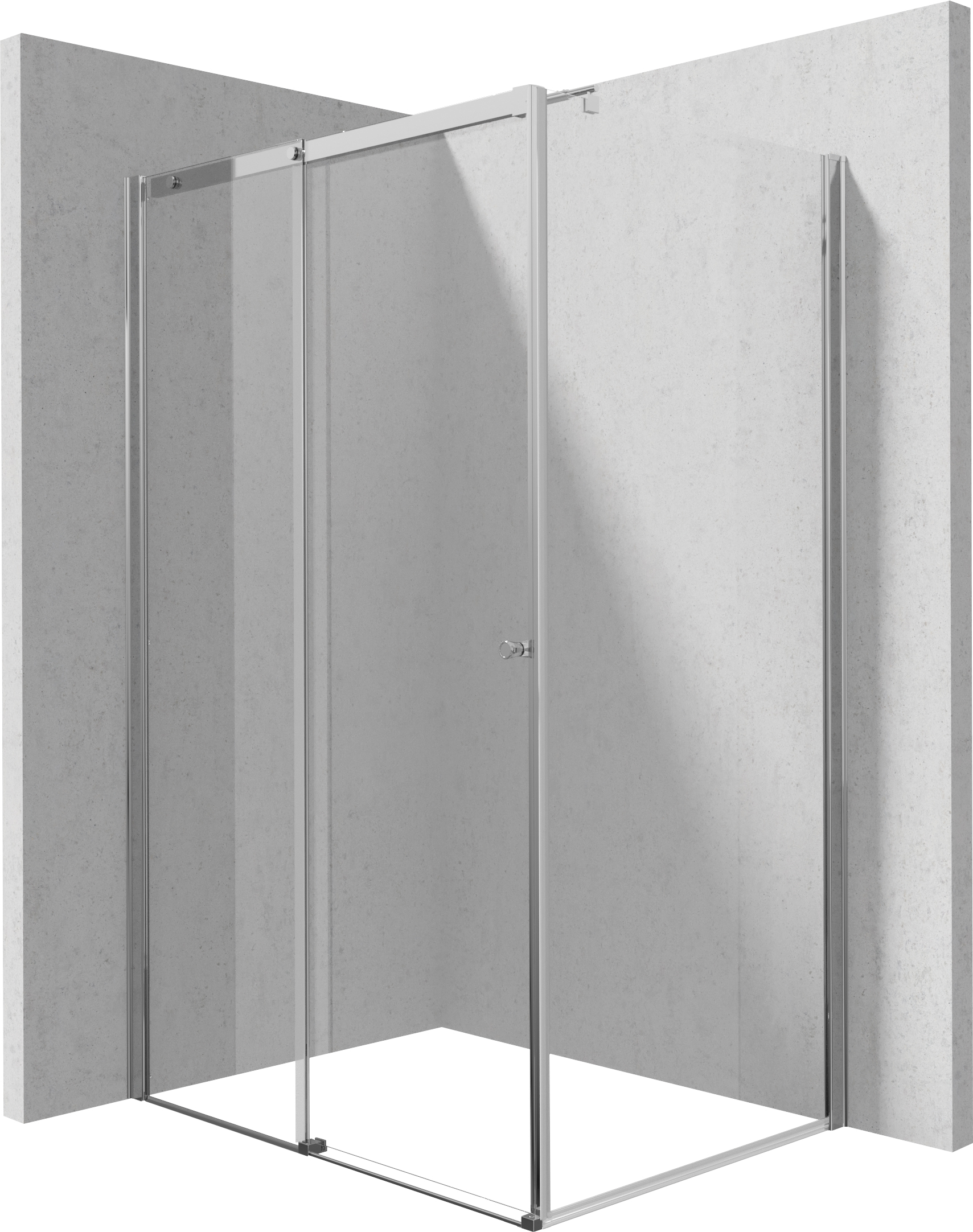 Deante Kerria Plus kabina prysznicowa 100x80 cm prostokątna chrom połysk/szkło przezroczyste KKN0P10S08