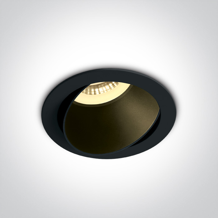 One Light Vitali lampa do zabudowy 1x10W czarna 11105M/B/B - Wysyłka w 24h