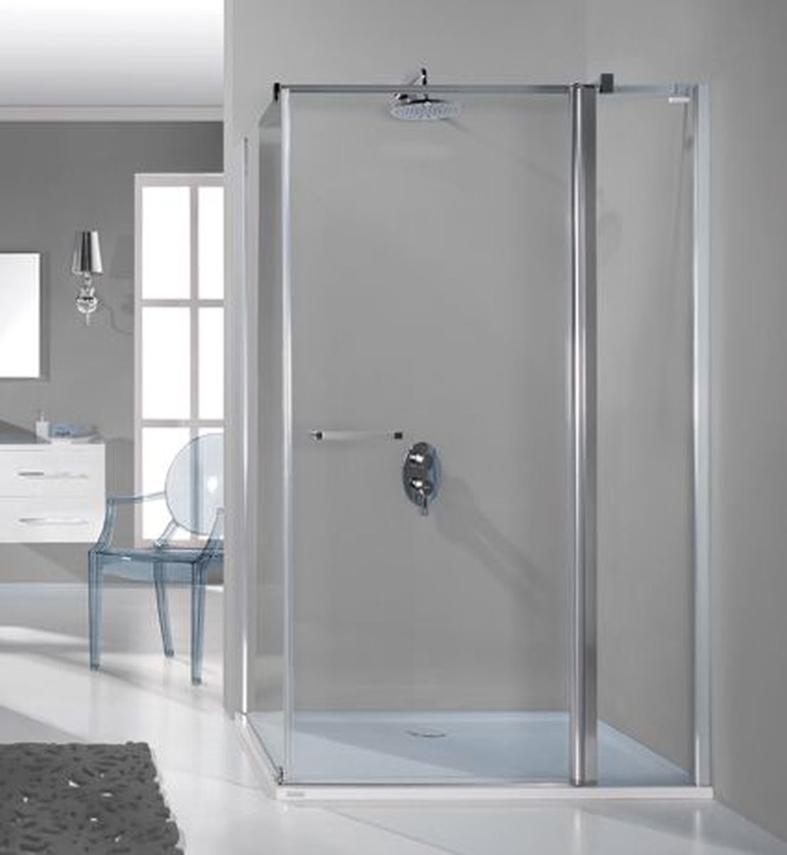 Sanplast Prestige III kabina prysznicowa 70x110 cm prostokątna biały połysk/szkło przezroczyste 600-073-0210-01-401