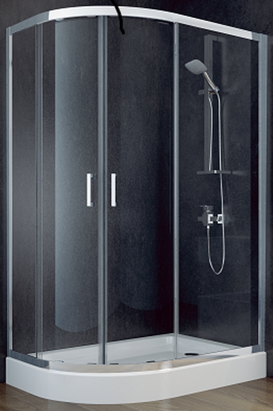 Besco Modern 185 kabina prysznicowa 120x90 cm asymetryczna chrom/szkło przezroczyste MA-120-90-C