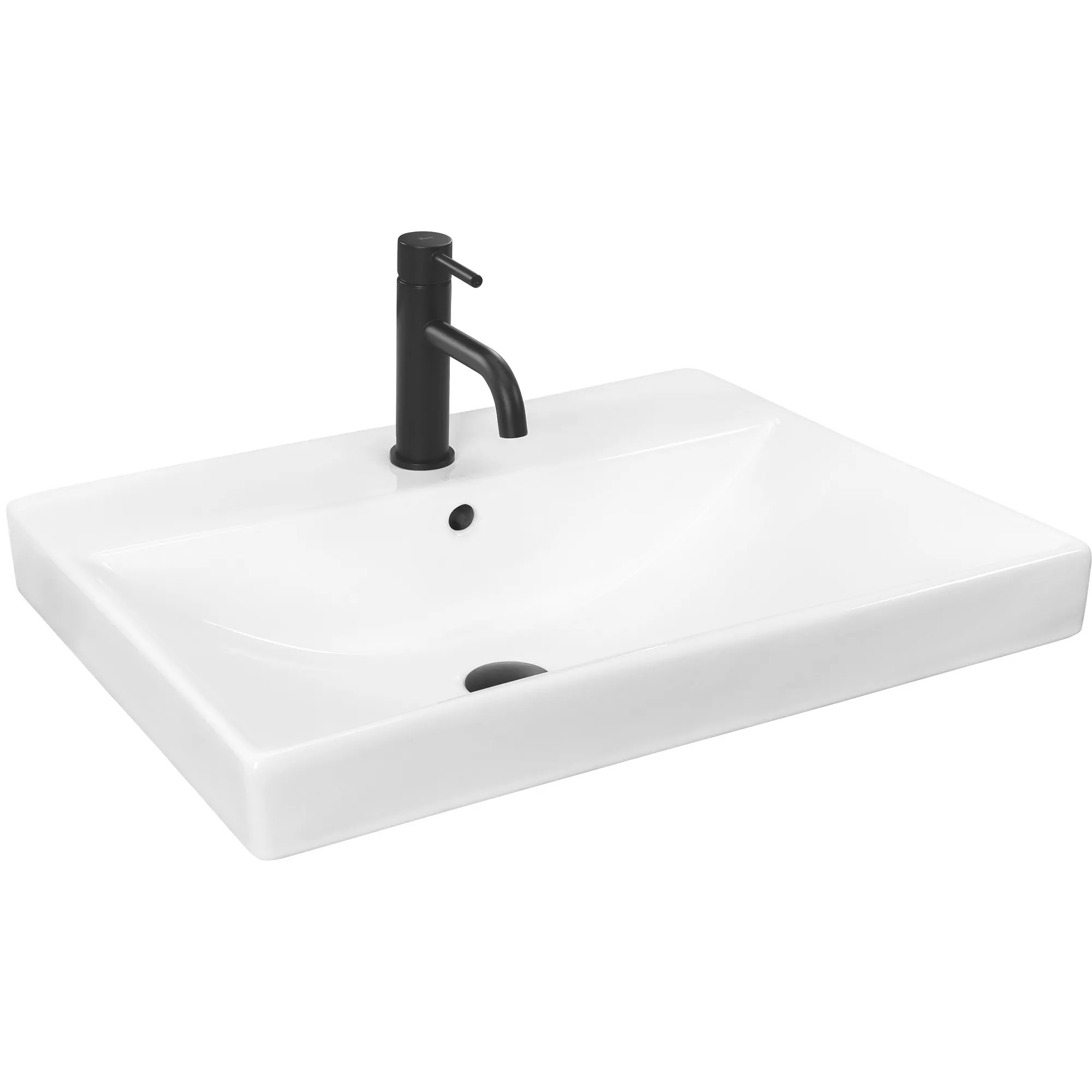 Rea umywalka 60x46 cm prostokątna wpuszczana-nablatowa biała REA-U3326 - Wysyłka w 24h