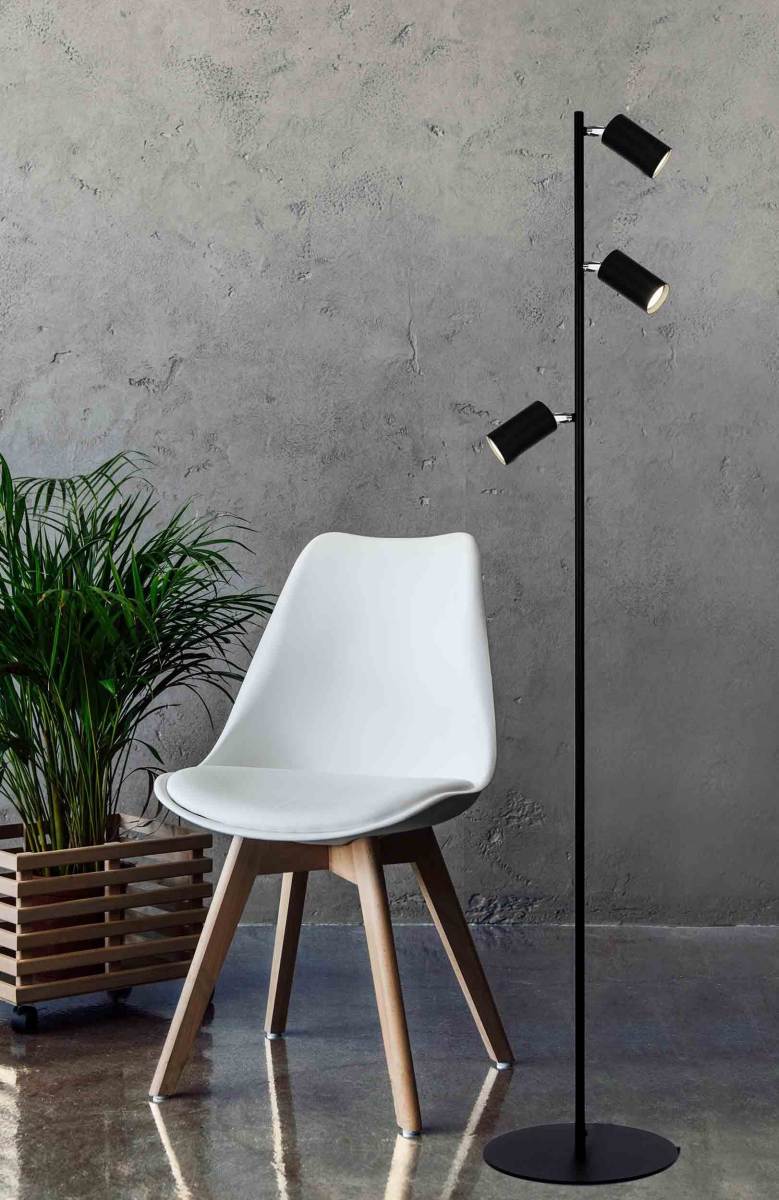 Kaja Monti lampa stojąca 3x10W LED czarna K-4409