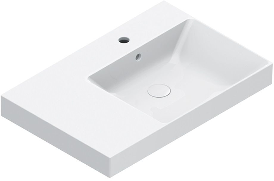 Catalano Zero umywalka 75x50 cm prostokątna nablatowa biała 0120781001