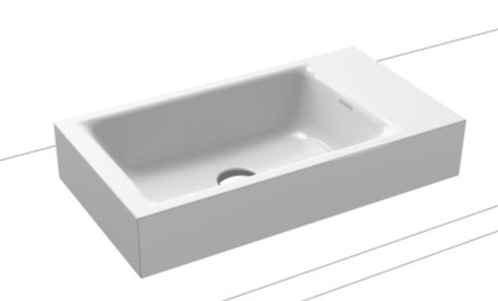 Kaldewei Puro umywalka 55x30 cm nablatowa prostokątna model 3166 biała 906906003001