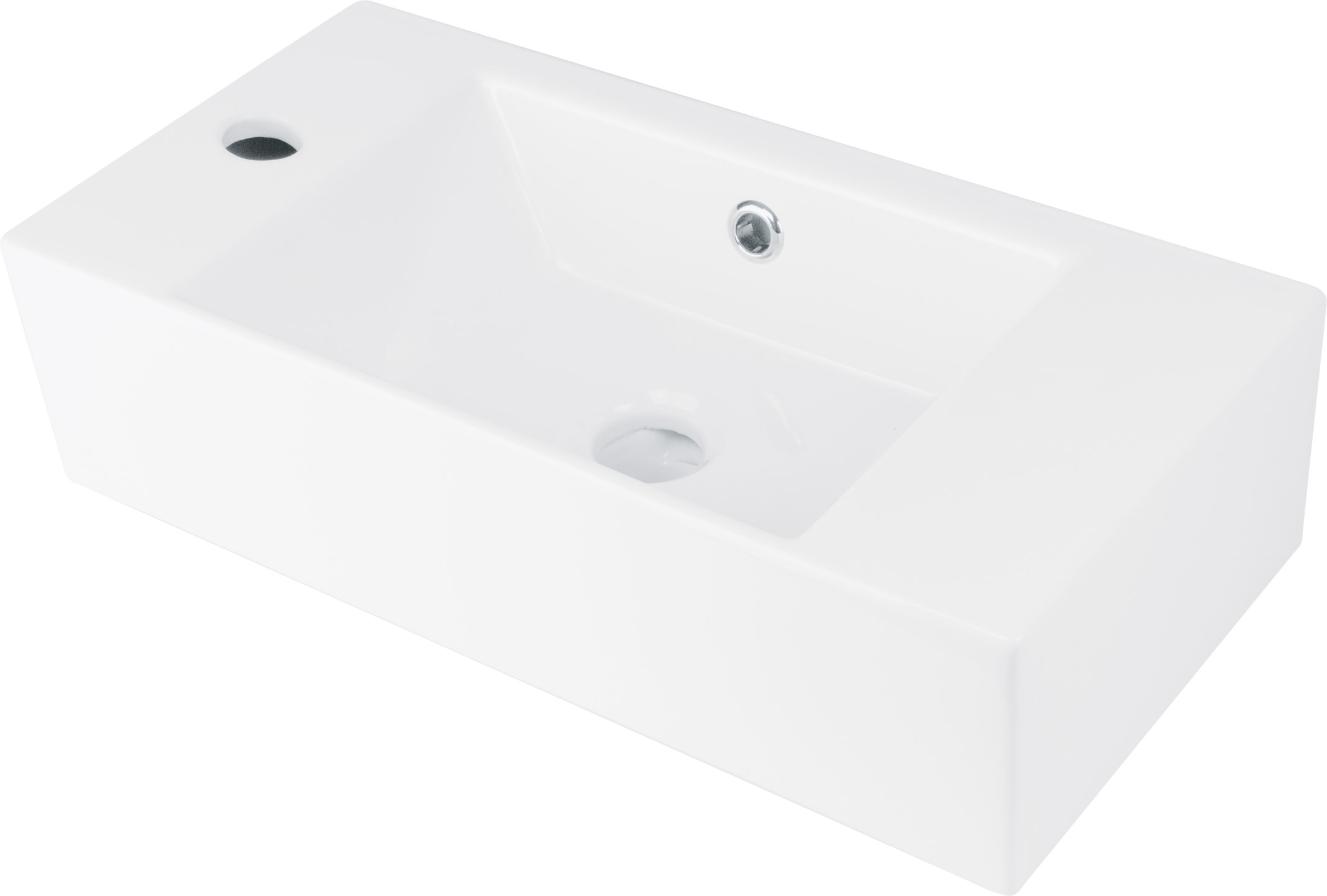 Deante Hiacynt New umywalka 51x25 cm prostokątna nablatowa biała CDY6U2L - Wysyłka w 24h