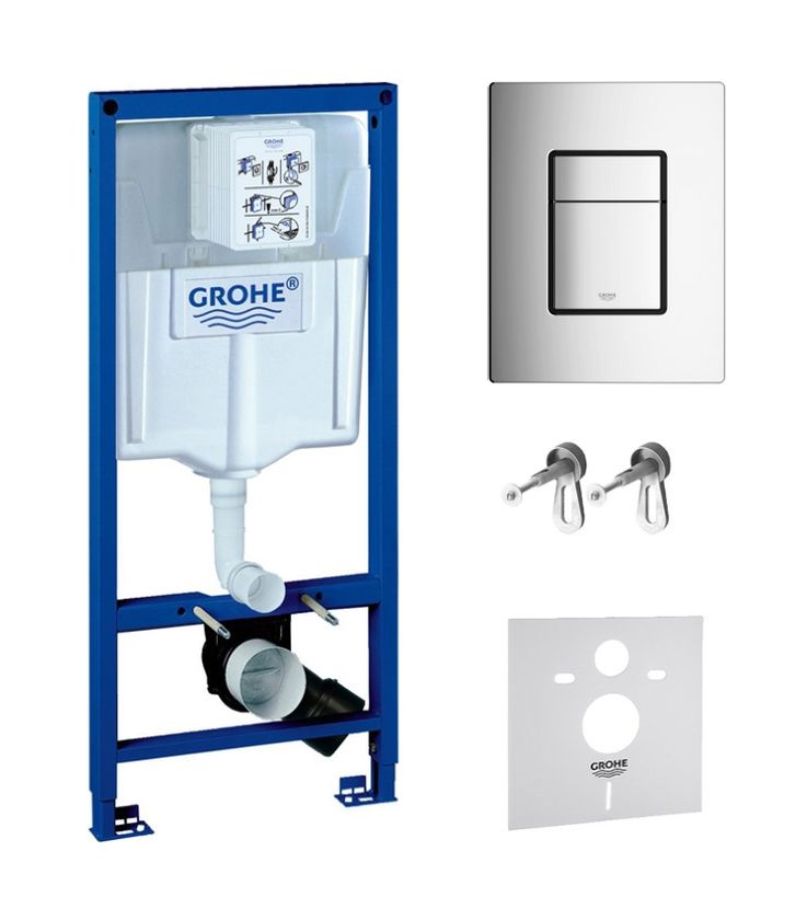 Zestaw Grohe Rapid SL z przyciskiem Skate Cosmopolitan tytan (38539001, 38732BR0) - Wysyłka w 24h