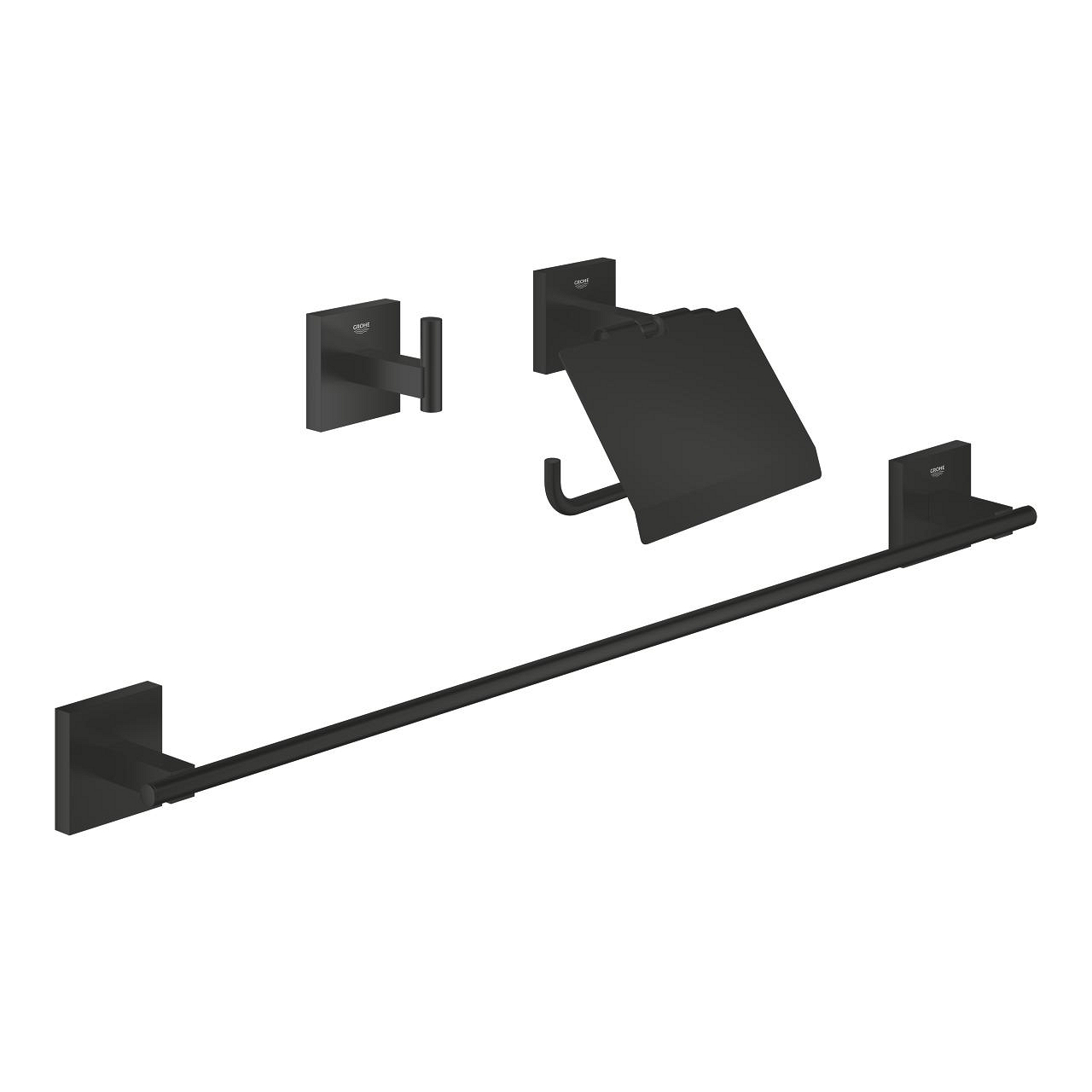 Grohe Start Cube zestaw akcesoriów łazienkowych czarny mat 411242430