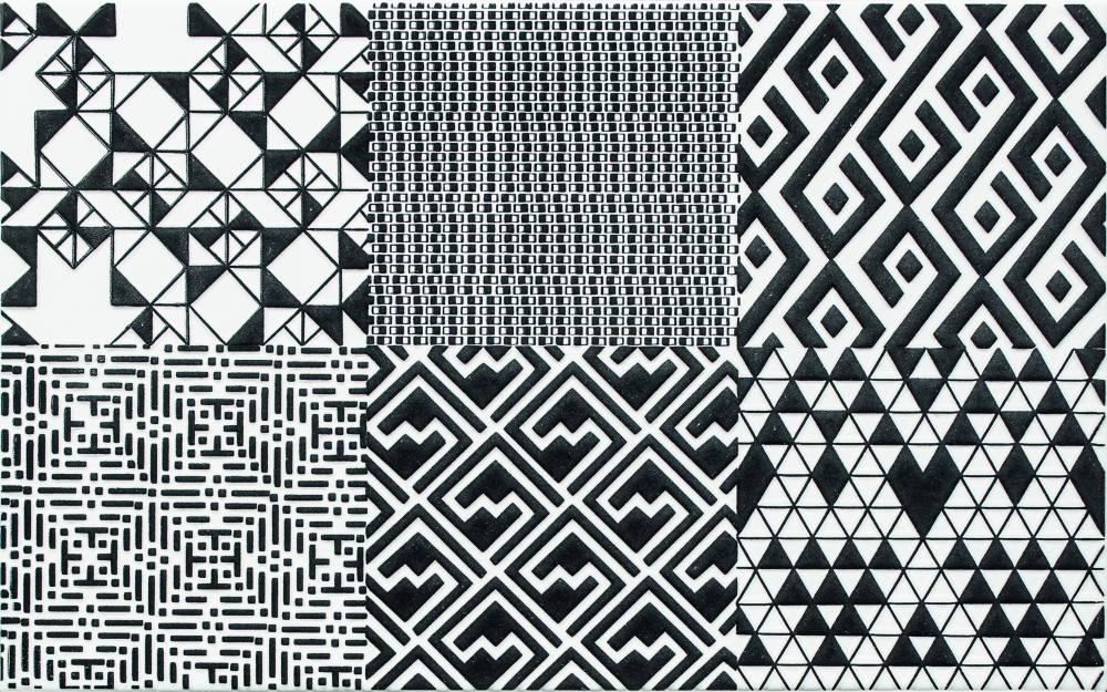 Ceramika Color Nero Majolica dekor ścienny 25x40 cm czarny połysk
