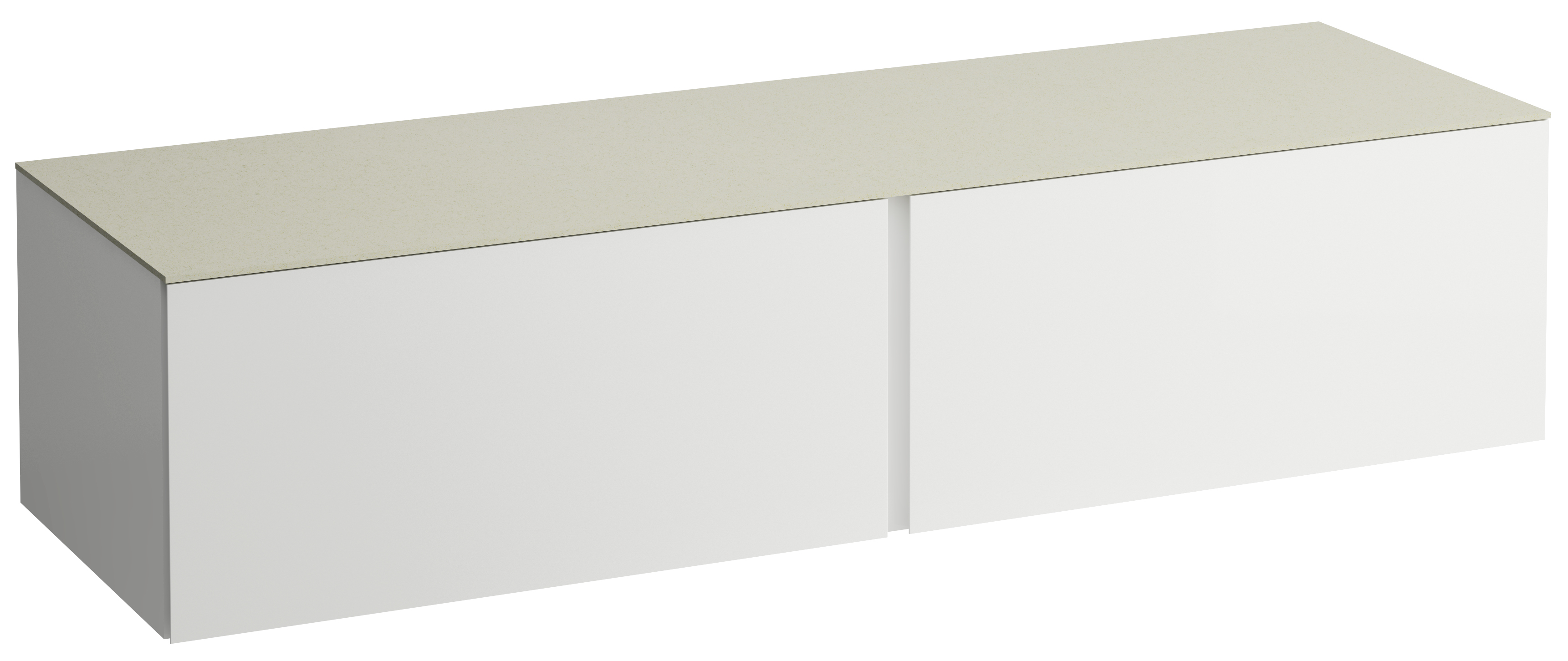 Laufen Il Bagno Alessi szafka 160 cm podumywalkowa wisząca z blatem biały mat H4313300972601