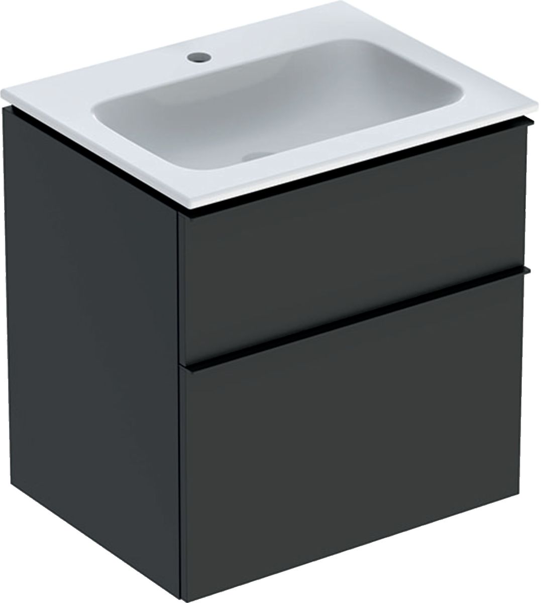 Geberit iCon Set Slim umywalka z szafką 60 cm zestaw meblowy lava mat 502.335.JK.1