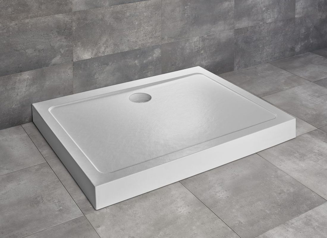 Radaway Doros D Compact brodzik prostokątny 90x80 cm stone biały SDRD9080-05-04S