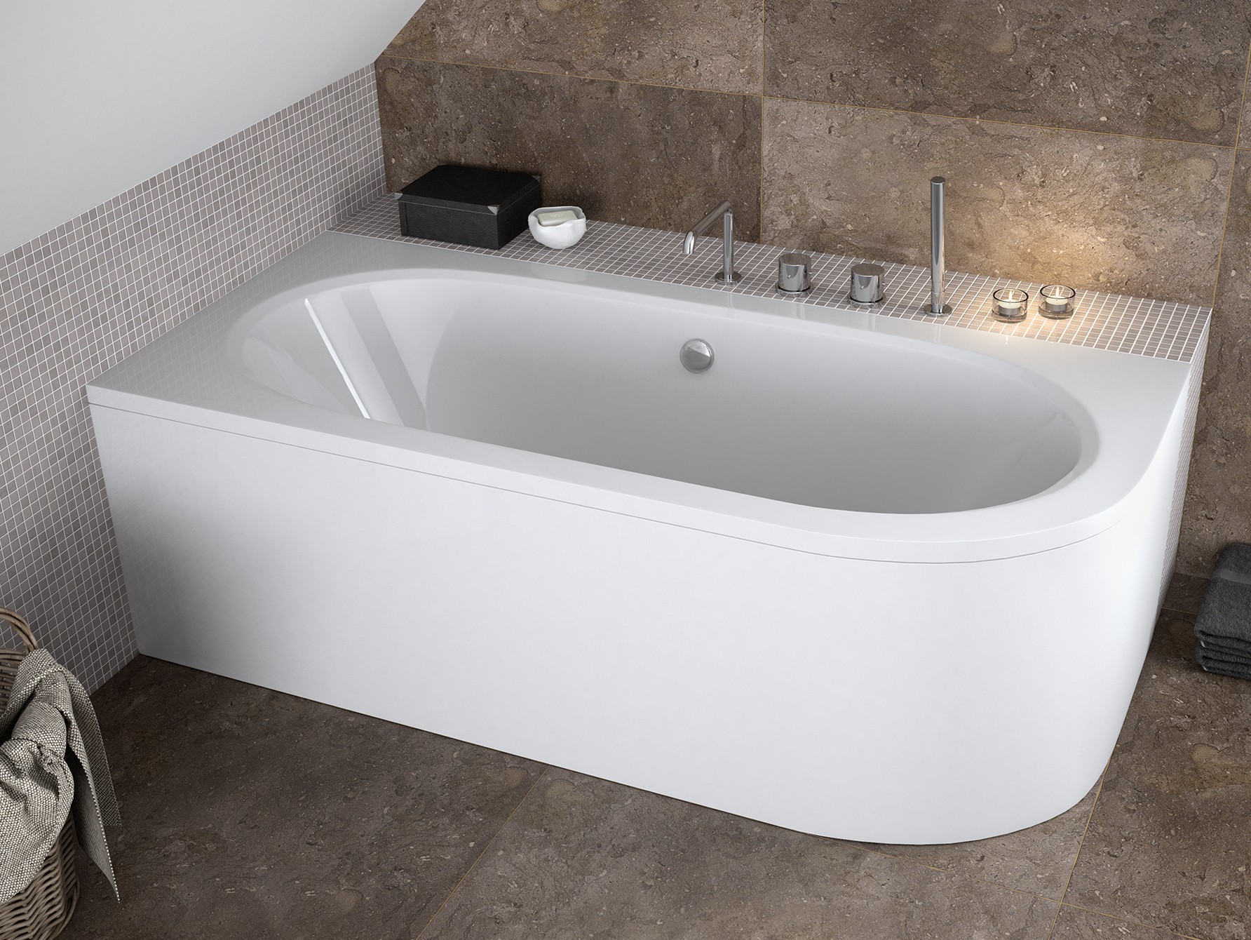 Besco Avita wanna narożna 170x75 cm lewa biała #WAV-170-NL - Wysyłka w 24h