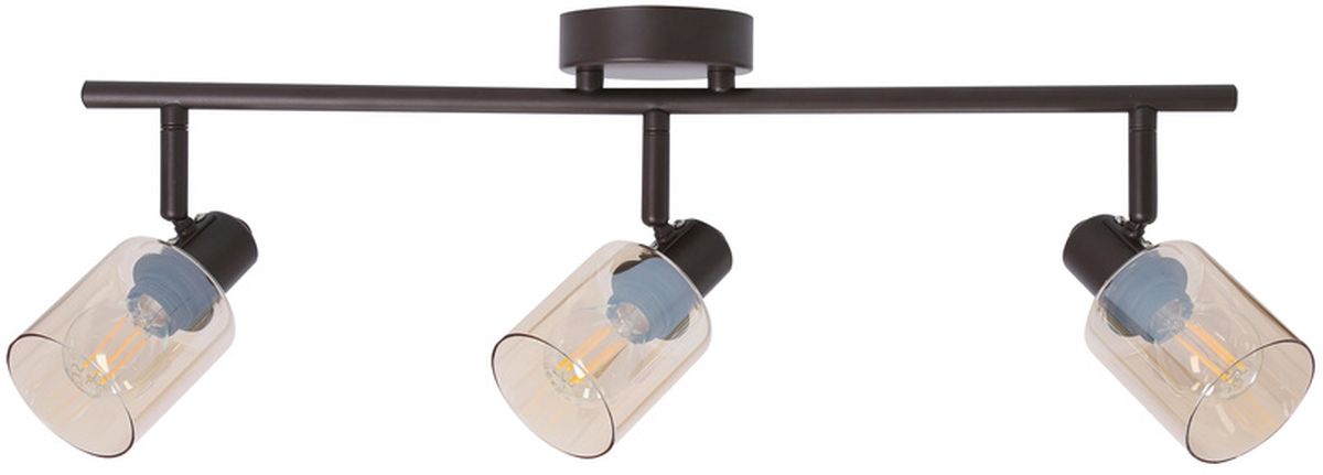 Candellux Agra lampa podsufitowa 3x40 W czarna-bursztynowa 93-25050