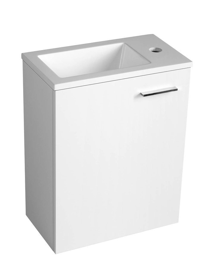 Aqualine umywalka 40x22 cm meblowa prostokątna kompozyt biały LM420