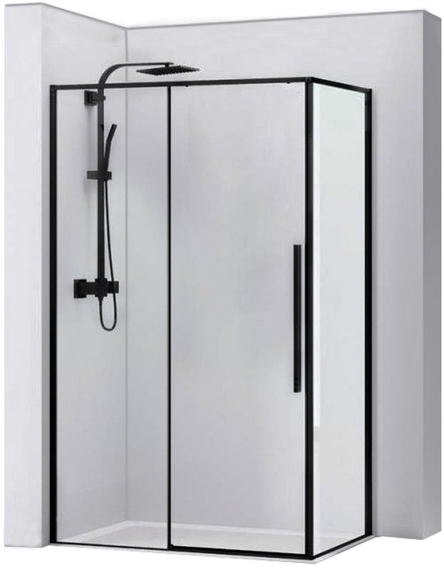 Rea Solar Black kabina prysznicowa 120x90 cm prostokątna czarny półmat/szkło przezroczyste REA-K6311 - Wysyłka w 24h