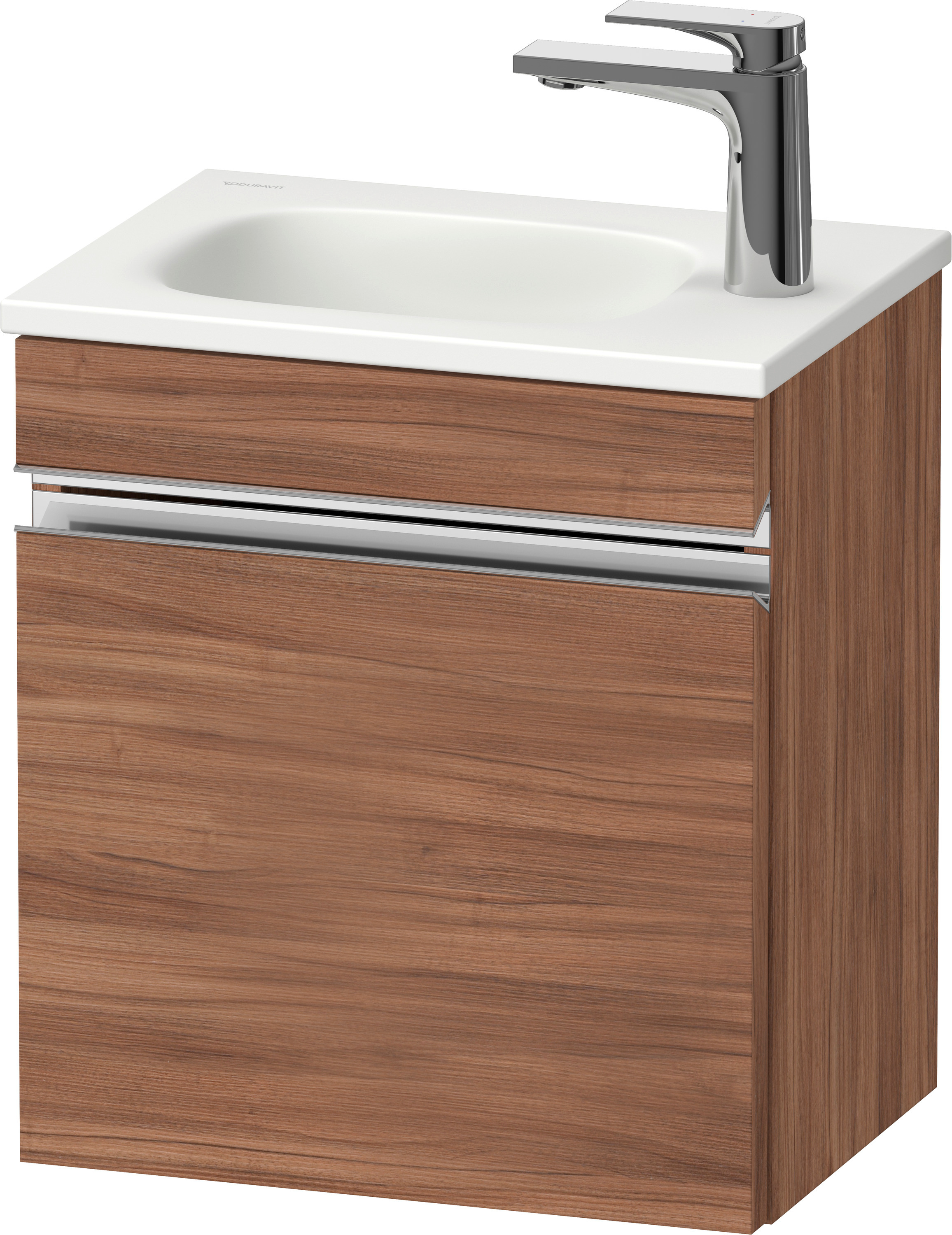 Duravit Sivida szafka 40x29,5x44 cm podumywalkowa wisząca orzech-chrom SV4649L10790000