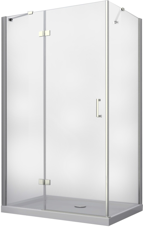 Besco Viva 195 kabina prysznicowa 120x90 cm prostokątna lewa chrom/szkło przezroczyste VPL-129-195C