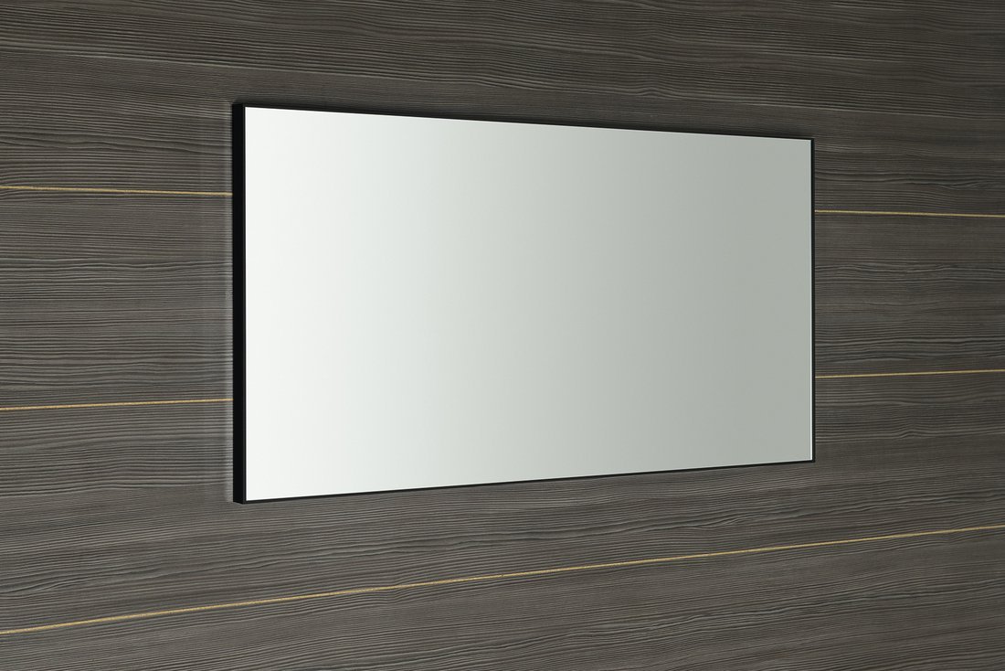 Sapho Arowana lustro 120x60 cm w ramie czarny mat AWB1260