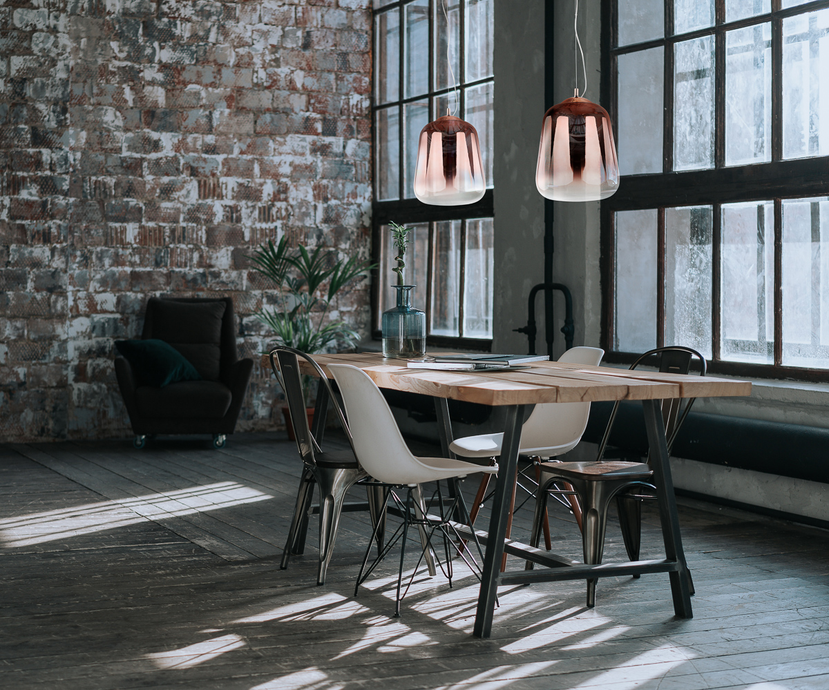 Italux Lanila lampa wisząca 1x60 W miedź MD-1712-3