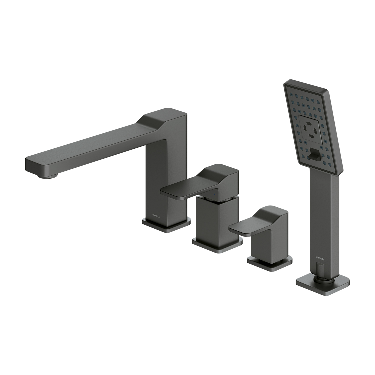Omnires Slide bateria wannowo-prysznicowa 4-otworowa grafit SL7732GR