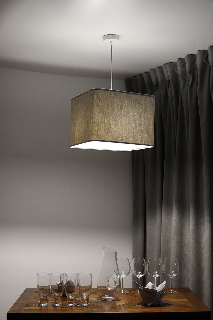 BPS Koncept Kwadro len light lampa wisząca 1x60 W szara-beżowa KW-010-40W20
