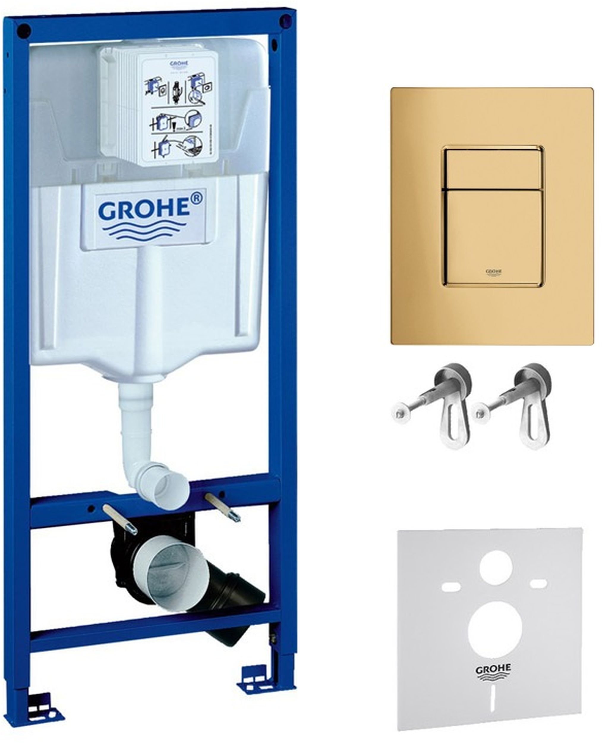 Zestaw Grohe Rapid SL z przyciskiem Skate Cosmopolitan cool sunrise (38539001, 38732GL0)