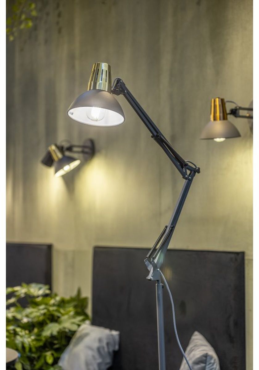 GTV Artemia lampa stojąca 1x40 W czarna-złota LP-ART-F-E27-10-DEC