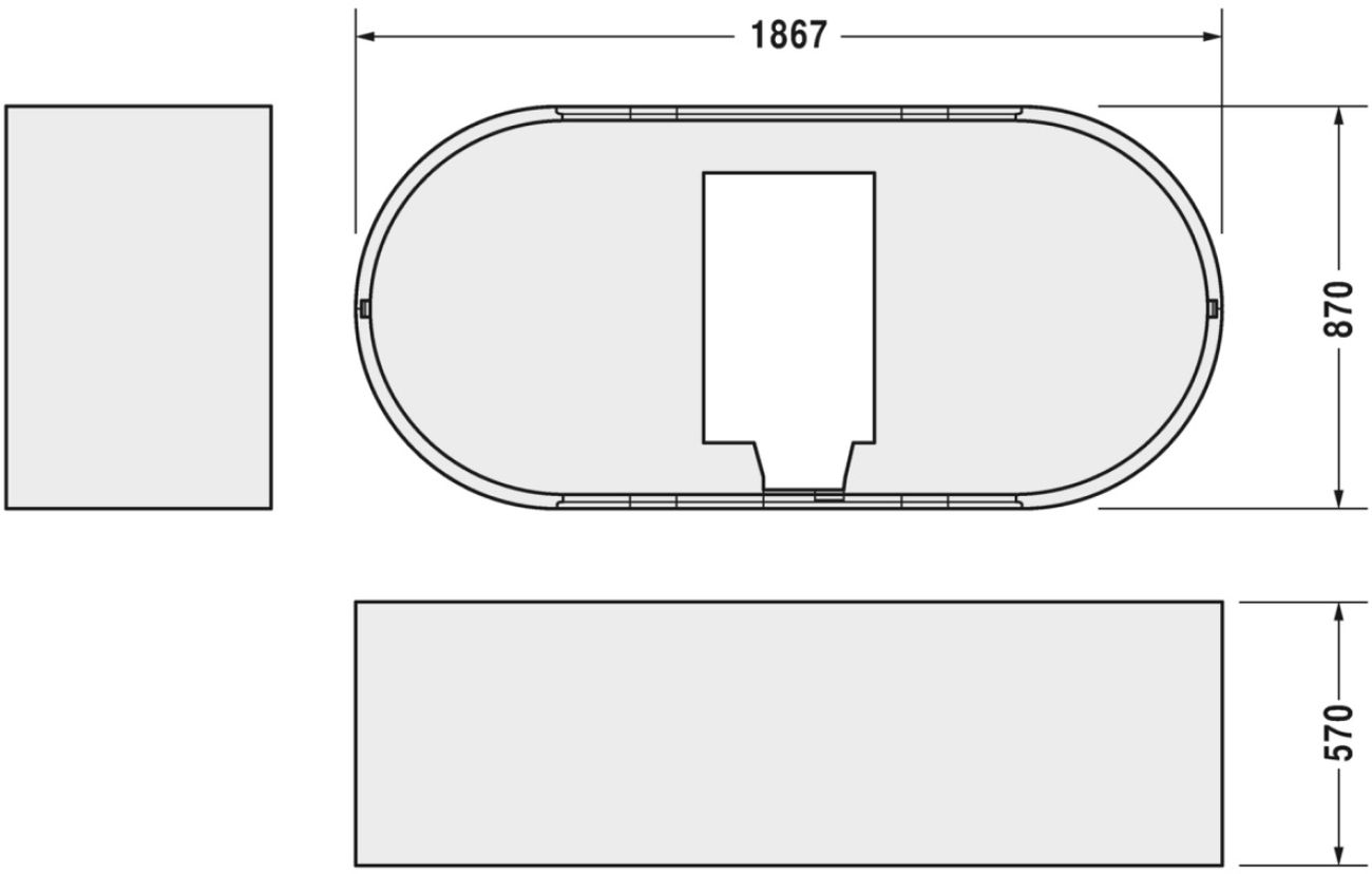 Duravit nośnik styropianowy do wanny 790415000000000