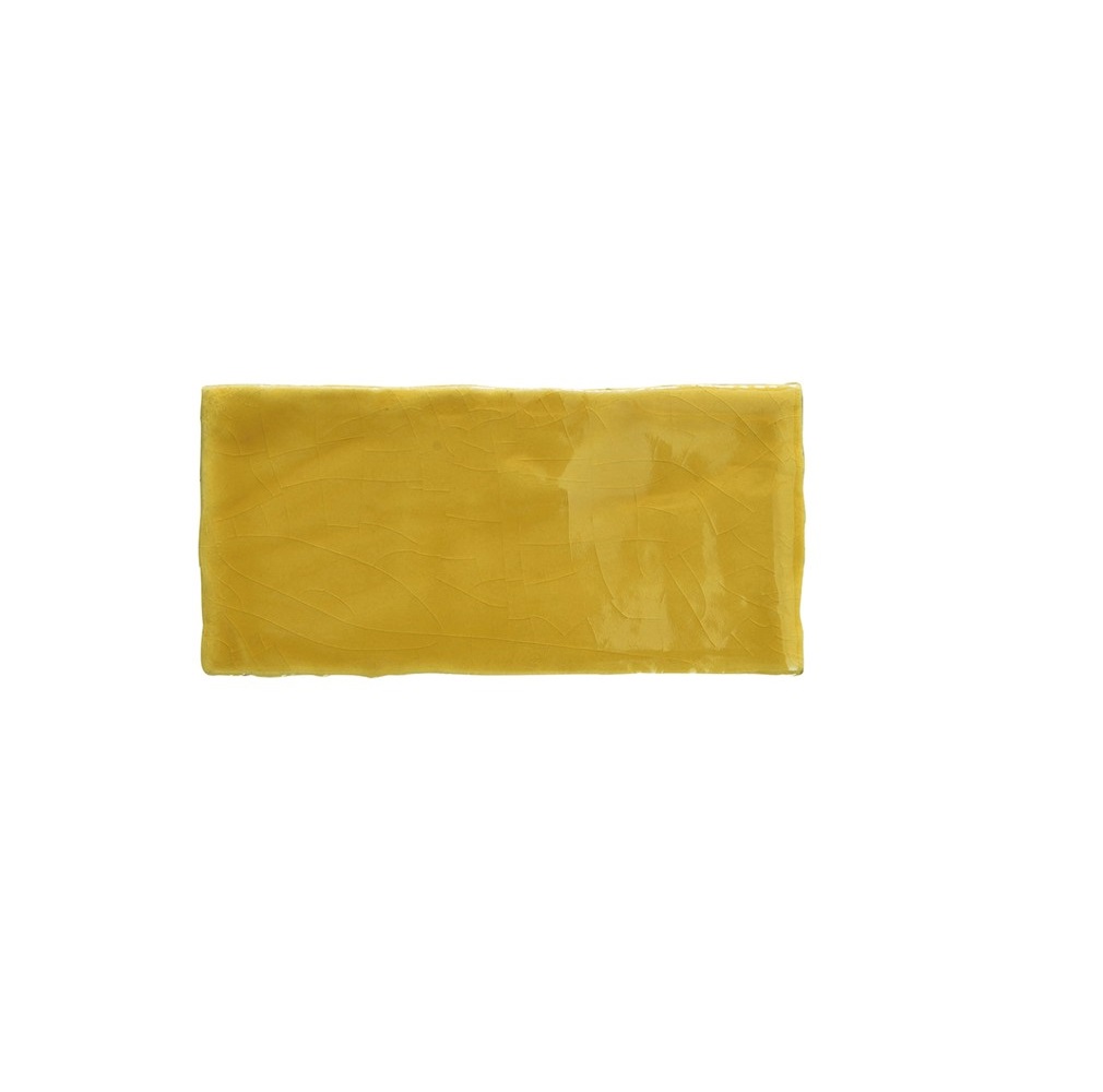 Amadis Seville Crackle Albero płytka cegiełka ścienna 13x6.5 cm żółta