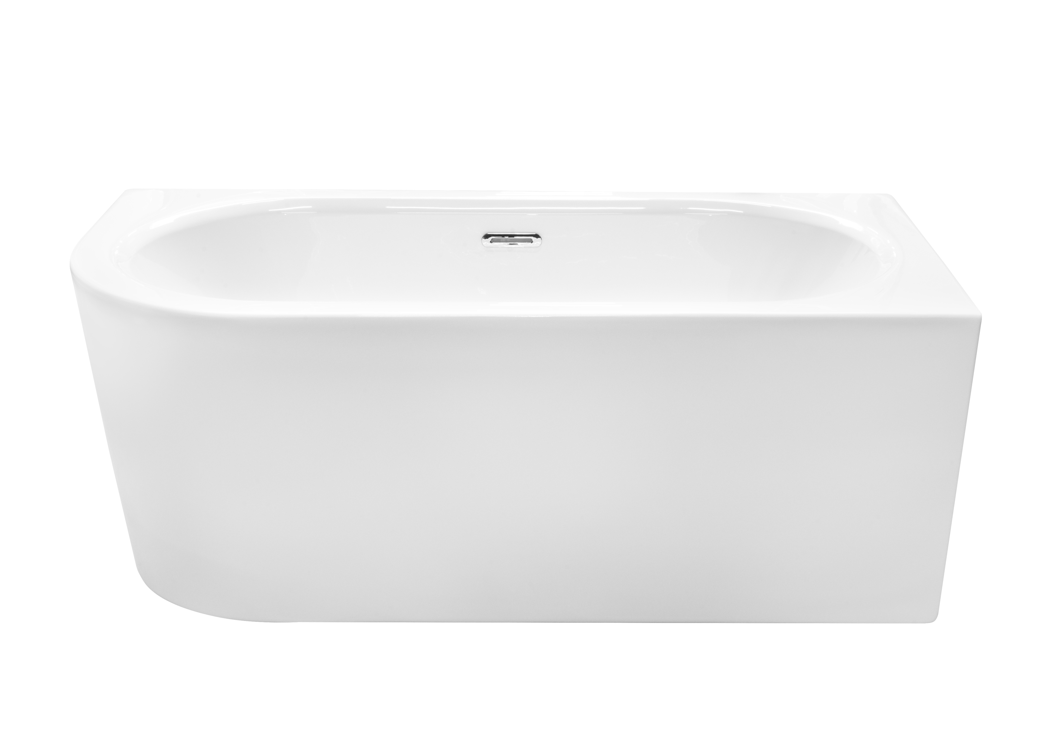 Besco Avita A-Line wanna wolnostojąca 150x75 cm przyścienna narożna prawa biały połysk/złoty #WAA-150APZS