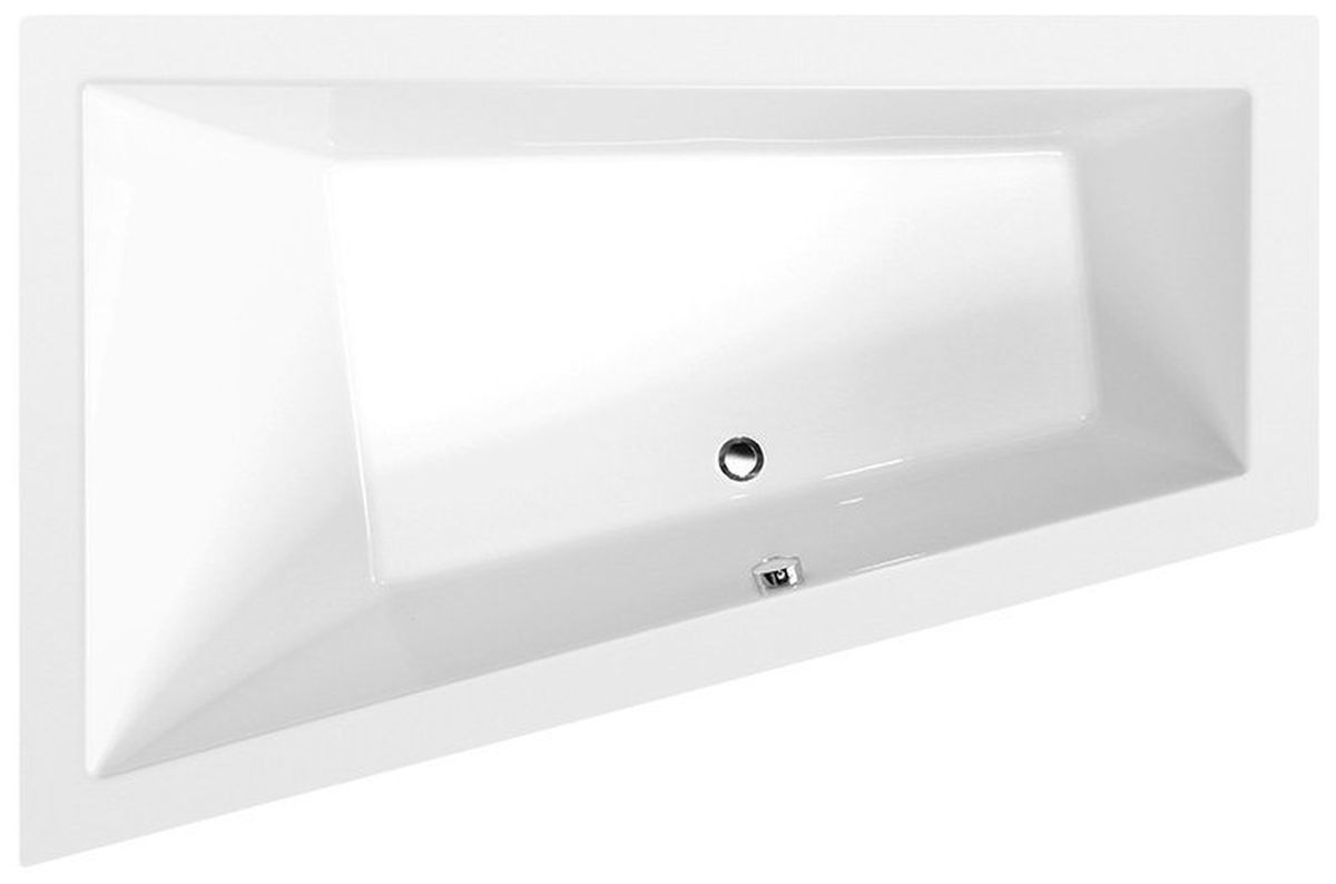 Polysan Triangl Slim wanna narożna 180x120 cm lewa biała 19611S