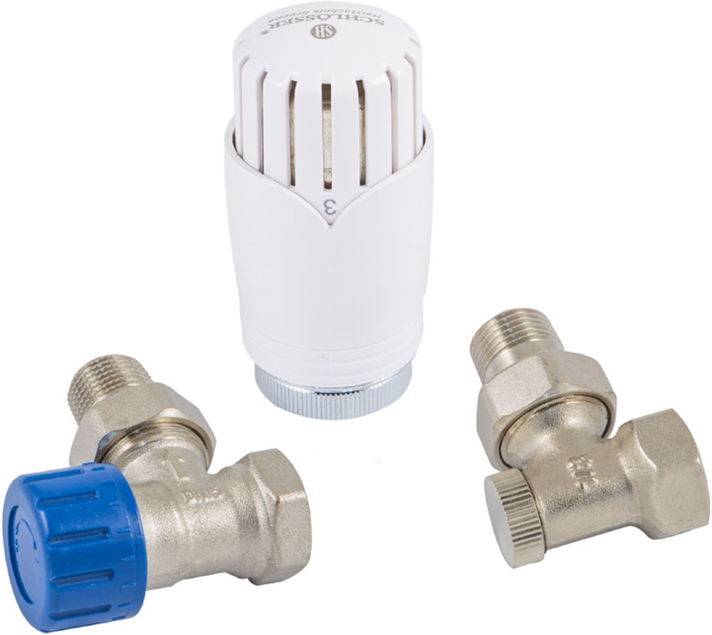 Schlosser Standard zestaw termostatyczny kątowy 1/2GZx1/2GW nikiel 602200001