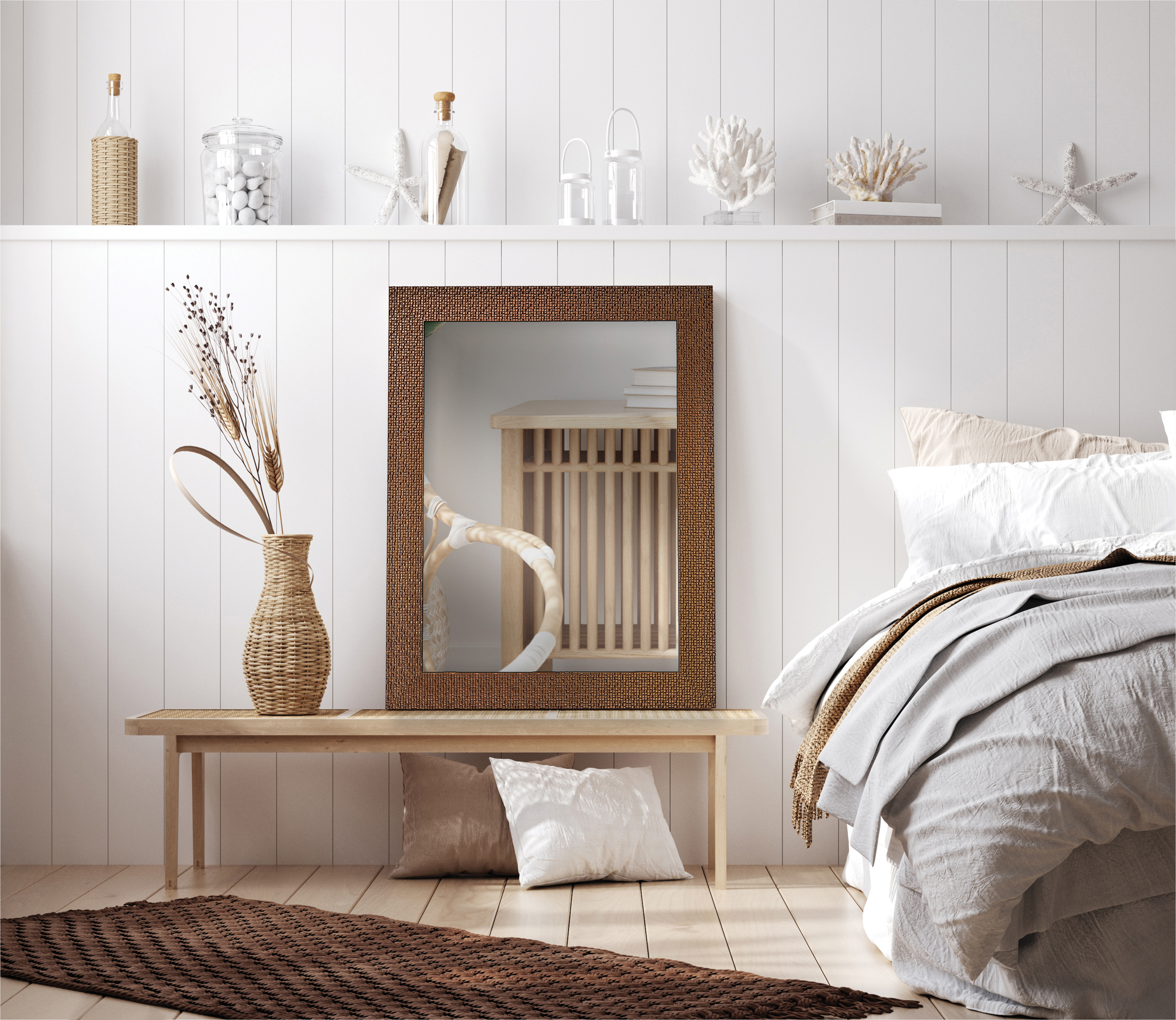 Ars Longa Tokio lustro 82x62 cm prostokątne miedziane TOKIO5070-M - Wysyłka w 24h