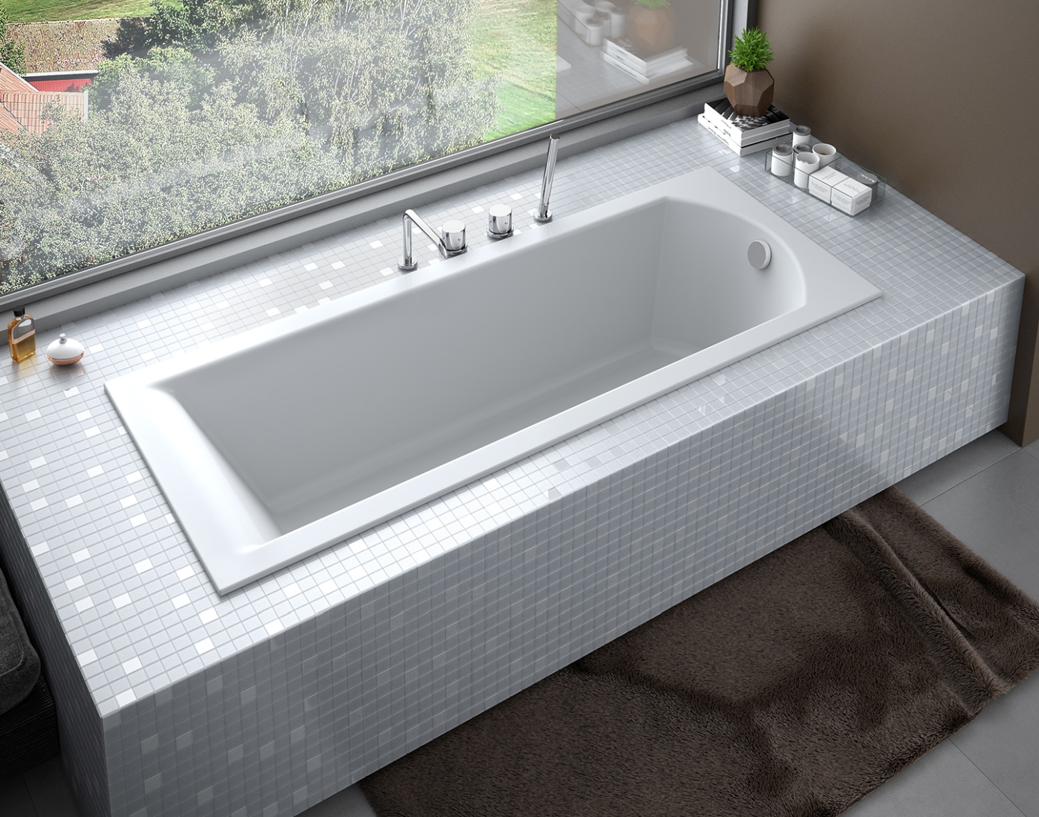 Besco Shea Slim wanna prostokątna 160x70 cm biała #WAS-160-SL