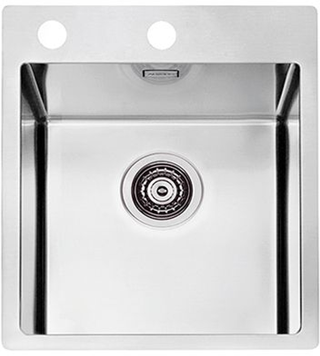 Alveus Pure 10 zlewozmywak stalowy 52,5x40,5 cm 1-komorowy satyna 1103607