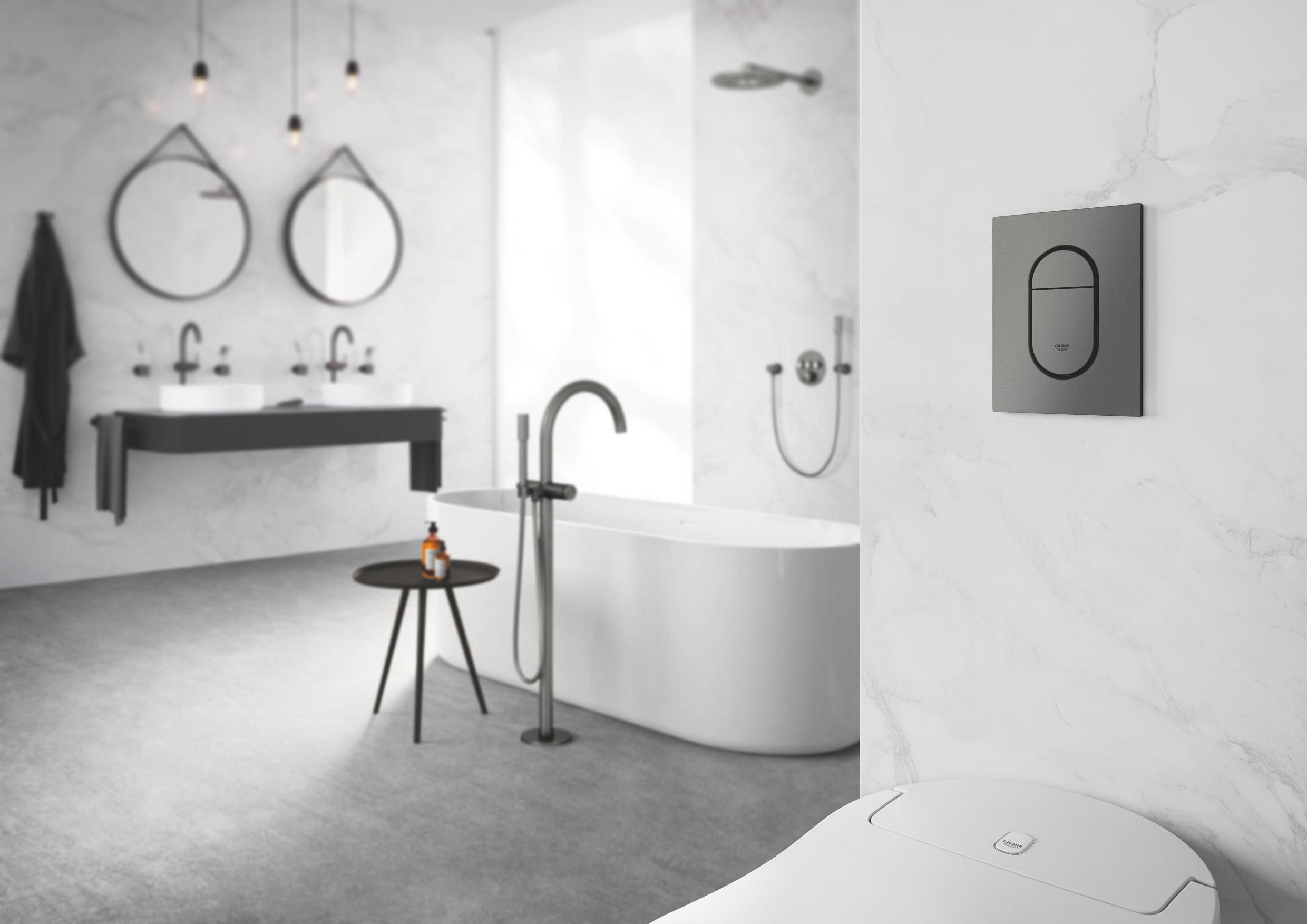 Grohe Arena Cosmopolitan S przycisk spłukujący brushed hard graphite 37624AL0