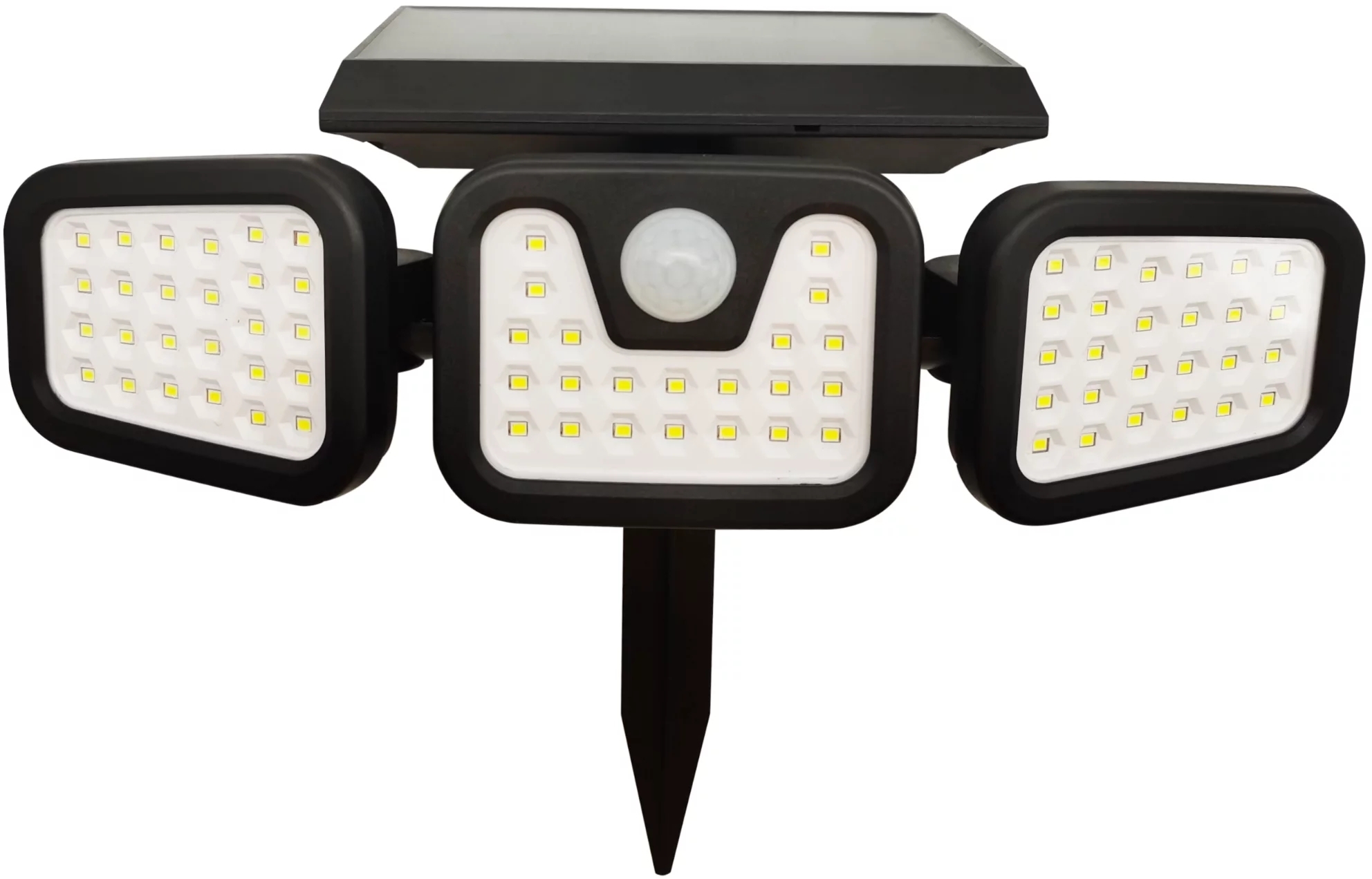 Goldlux Trio lampa solarna stojąca 3x0,6 W czarny 323125