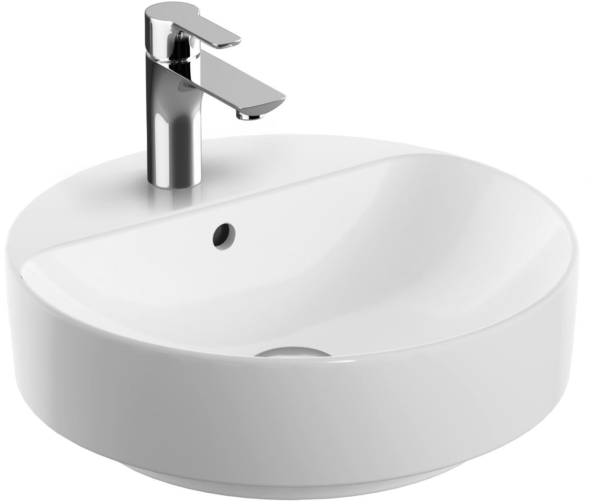 Geberit Variform umywalka 45 cm nablatowa okrągła KeraTect biała 500.769.00.2 - Wysyłka w 24h