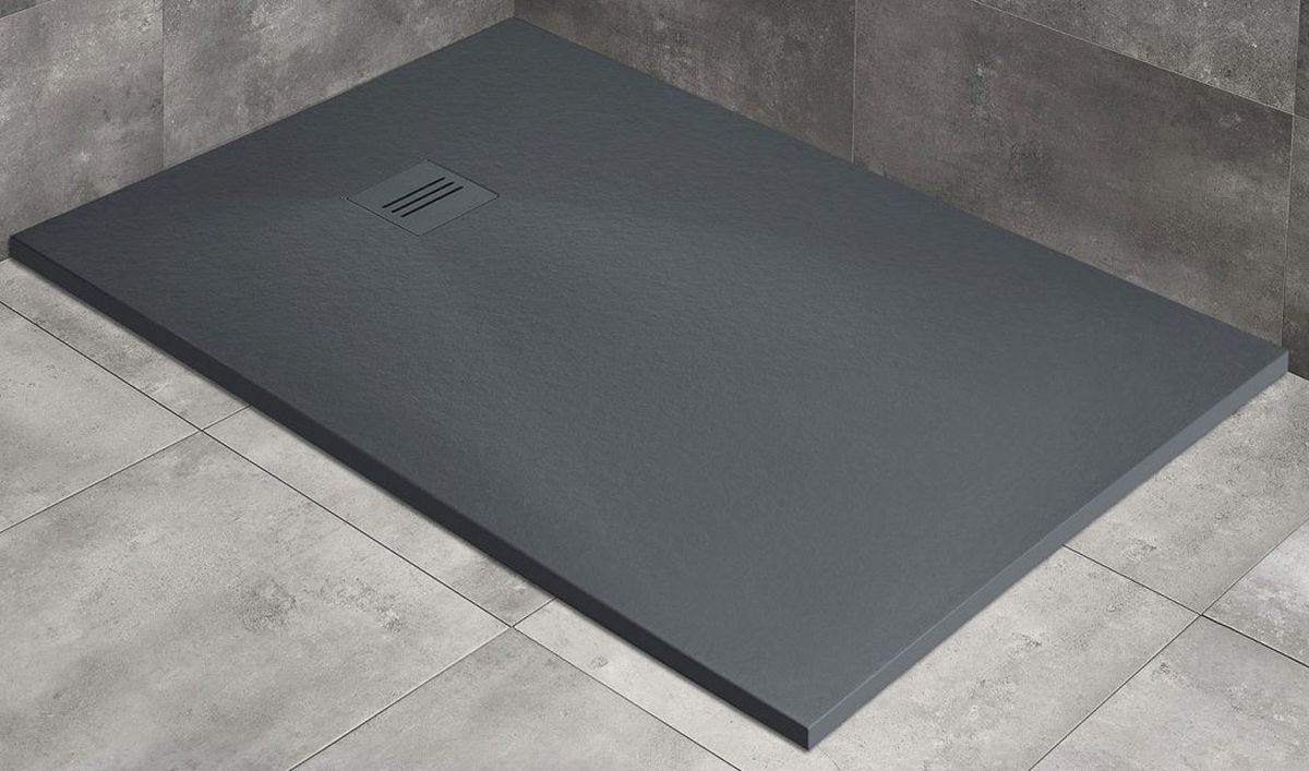 Radaway Kyntos F brodzik 140x70 cm prostokątny konglomeratowy antracytowy HKF14070-64