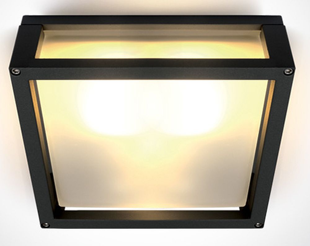 One Light Psofida S plafon zewnętrzny 2x12 W czarna 67420B/B