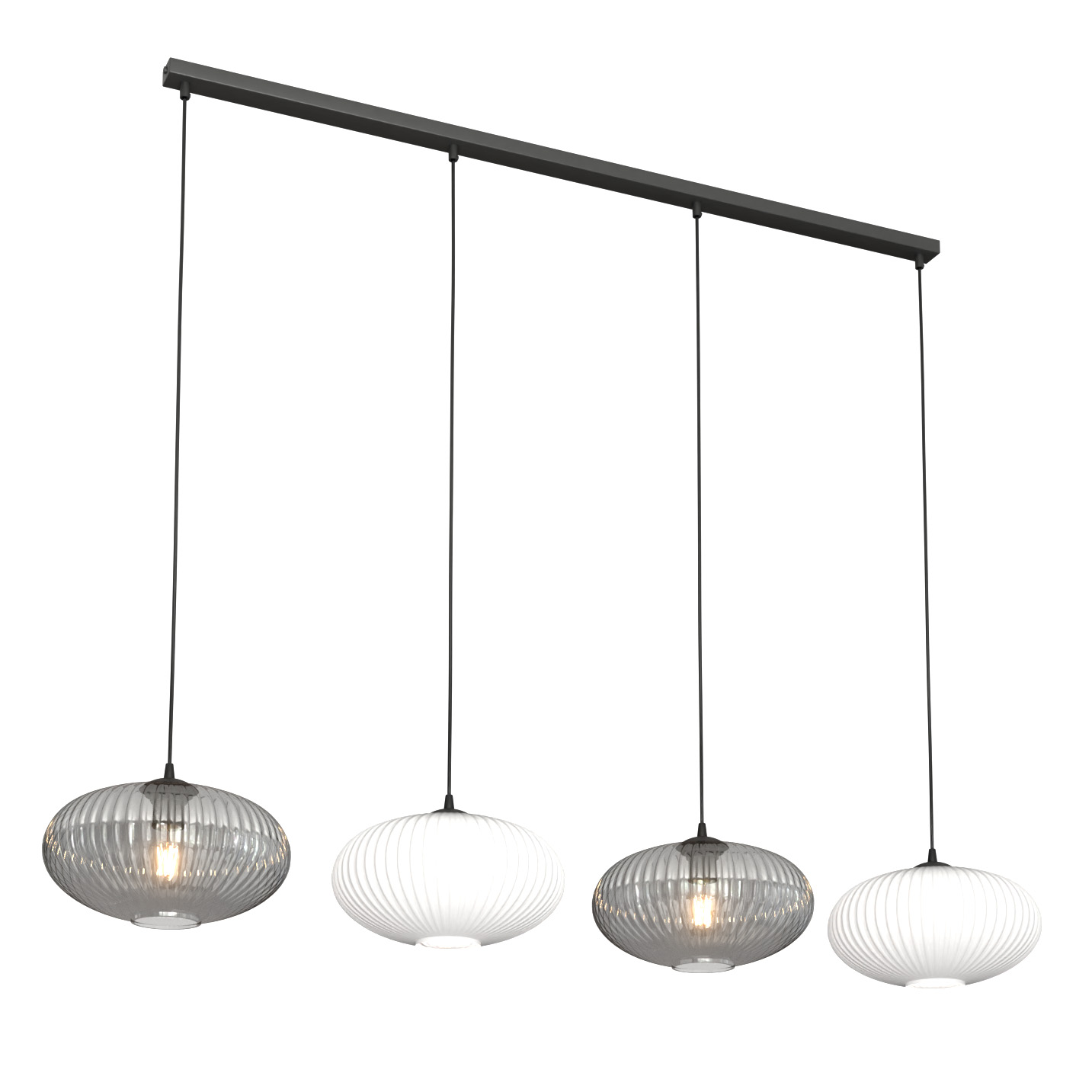 Emibig Coco lampa wisząca 4x15 W biała-czarna-grafitowa 1378/4