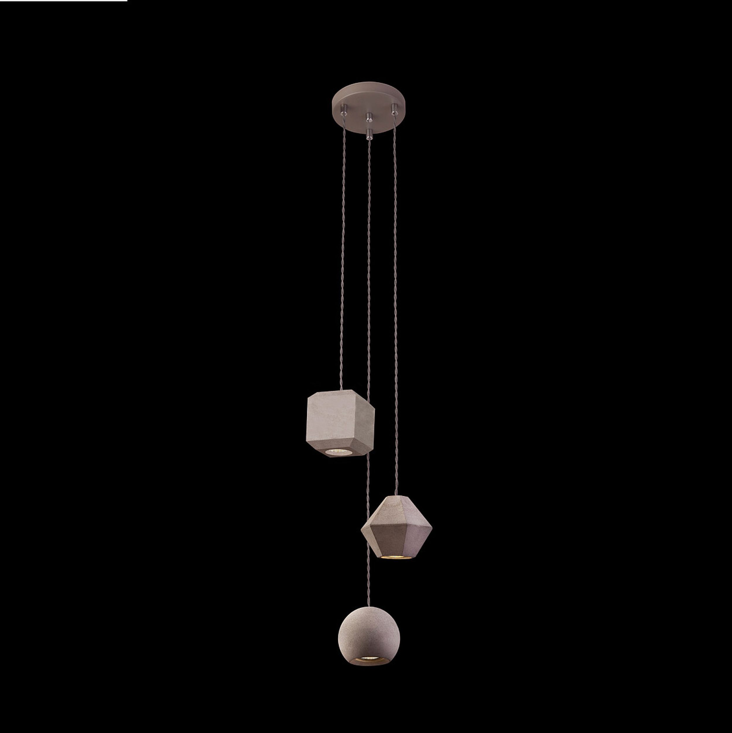 Nowodvorski Lighting Geometric III lampa wisząca 3x35W szara 9695