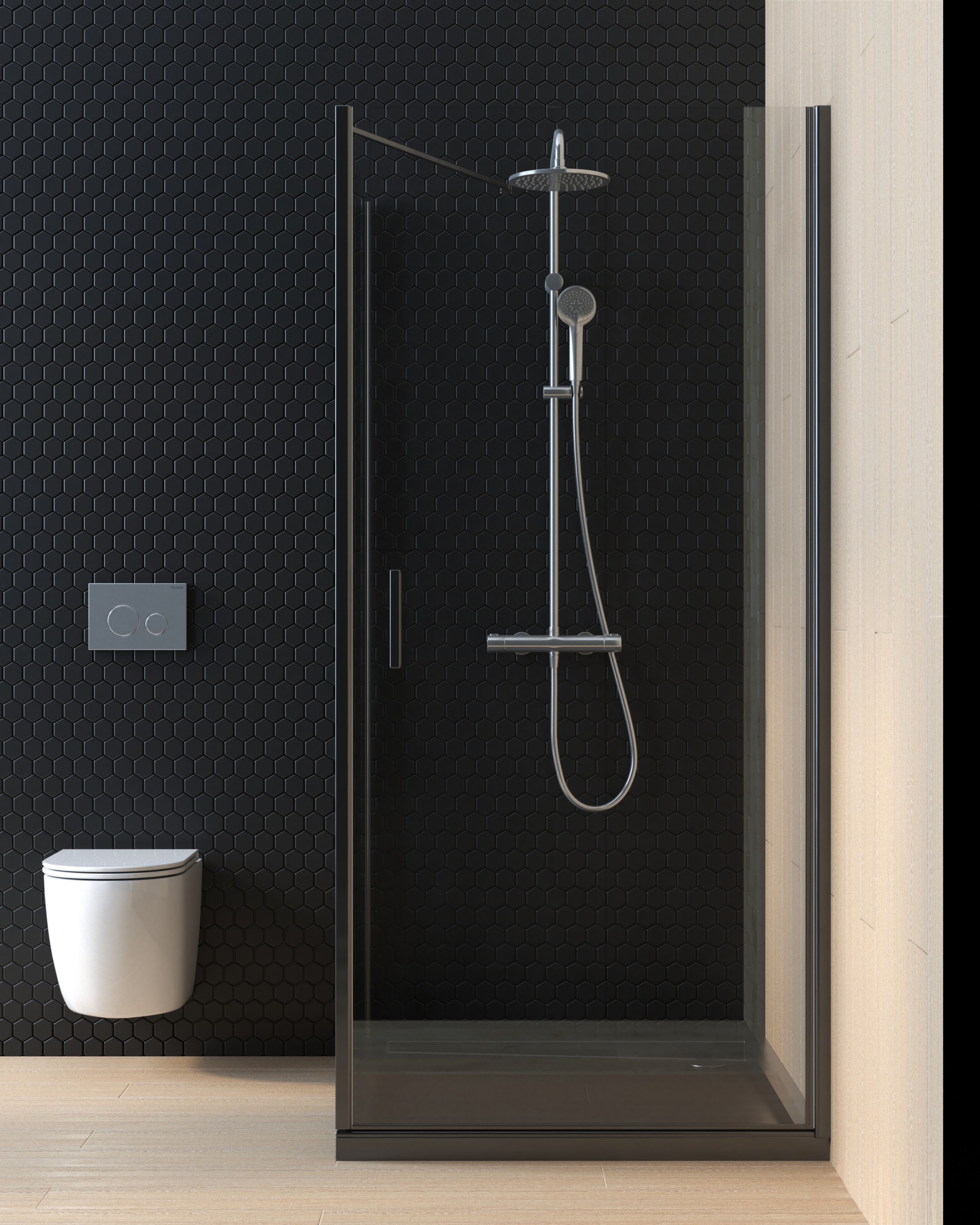 Oltens Superior brodzik 120x80 cm prostokątny akrylowy czarny mat 15003300 - Wysyłka w 24h