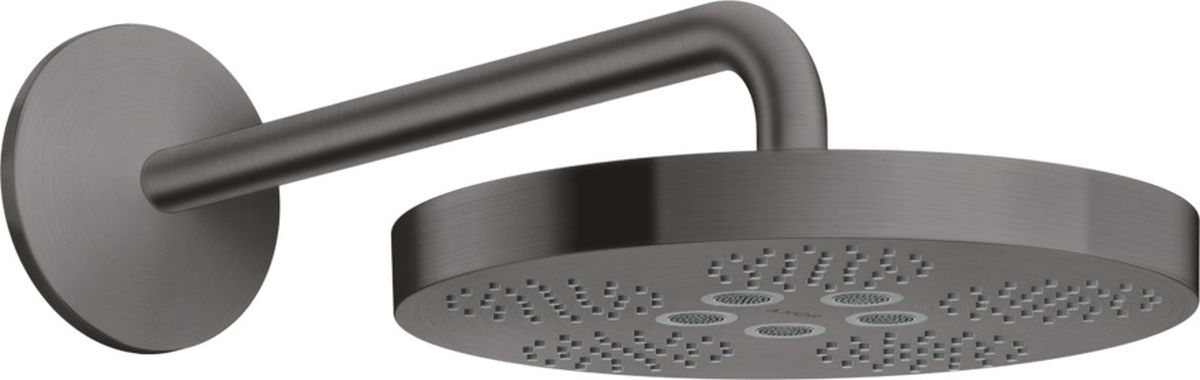 Axor One deszczownica 28 cm okrągła z ramieniem ściennym czarny chrom szczotkowany 48491340